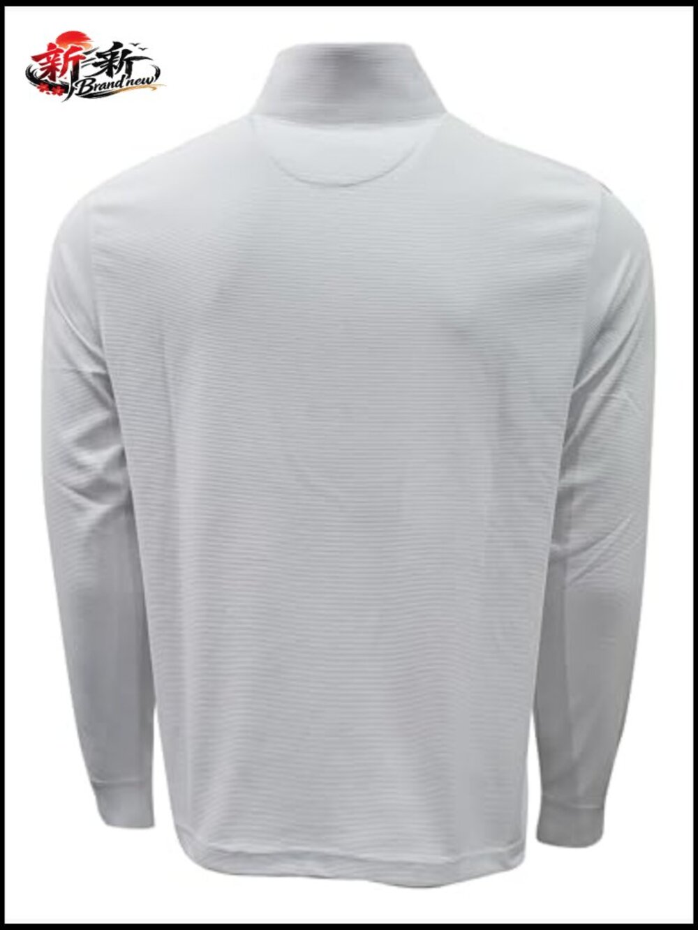 Men's Quarter Zip Polyester Stripe Sweater Performance Activewear - Picture 2 of 4
